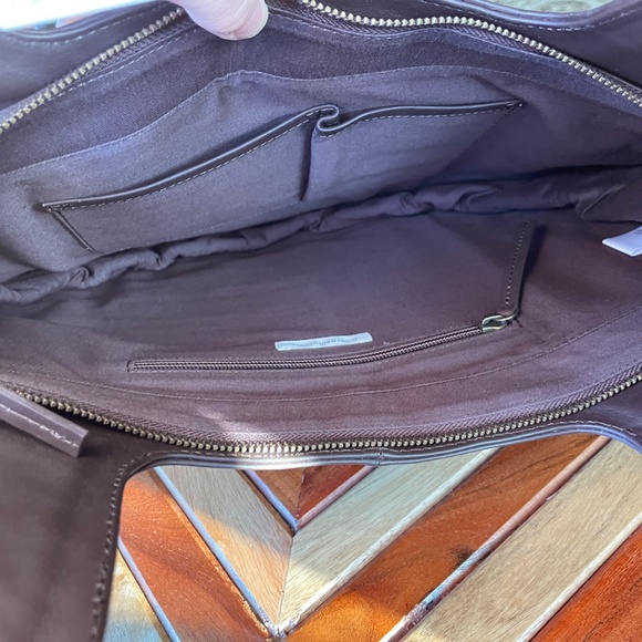 Anthropologie Circle Gusset Tote Chocolate NWT $178 - Picture 11 of 12